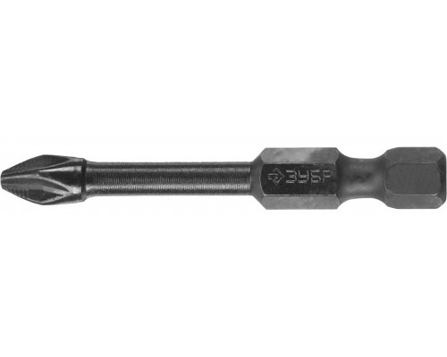 ЗУБР PH2, 50 мм, 2 шт., кованые биты "ПРОФИ" Phillips 26021-2-50-S2