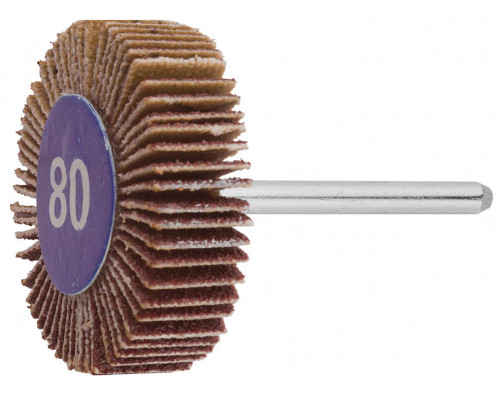 ЗУБР P80  32 x 10 x 3.2 мм, L 45 мм, круг веерный на шпильке 35934