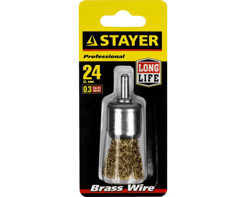 STAYER Ø 24 мм, щетка кистевая для дрели 35113-24