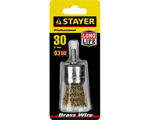 STAYER Ø 30 мм, щетка кистевая для дрели 35113-30