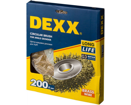 DEXX 200 мм, щетка дисковая для УШМ 35101-200