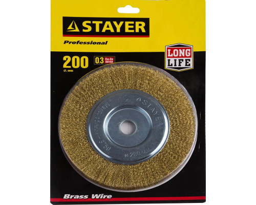 STAYER Ø 200 мм, щетка дисковая для УШМ 35122-200