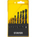 STAYER 8 шт., Ø 3-4-5-6-7-8-9-10 мм, набор спиральных сверл по дереву "M-type" 2942-H8_z02 Professional