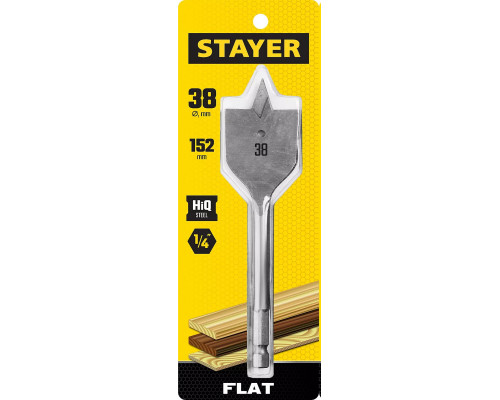 STAYER d=38 мм, сверло по дереву перовое 2950-38_z01