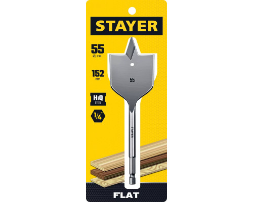 STAYER d=55 мм, сверло по дереву перовое 2950-55_z01