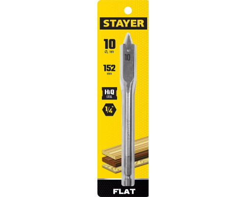 STAYER FLAT 12x152мм, сверло по дереву перовое 2950-12_z01