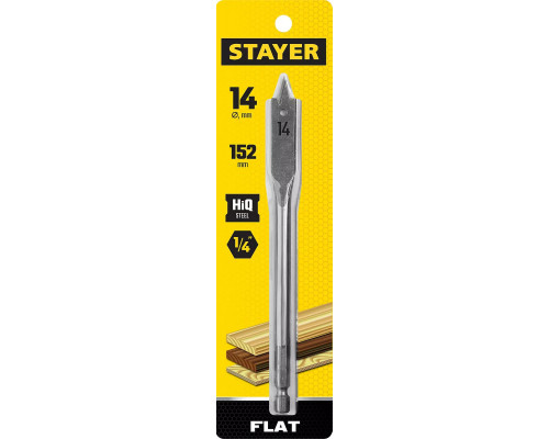 STAYER FLAT 14x152мм, сверло по дереву перовое 2950-14_z01