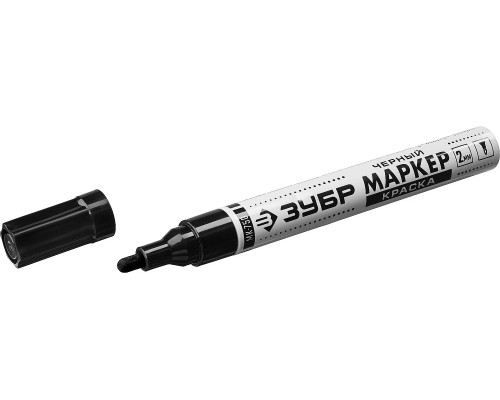 ЗУБР черный, круглый наконечник, маркер-краска МК-750 06325-2