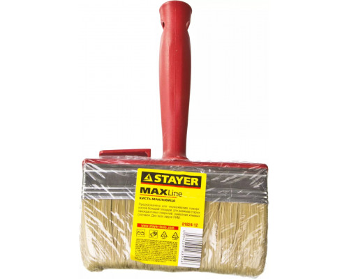 STAYER 3 х 12 см, светлая щетина, пластмассовый корпус, кисть - макловица UNIVERSAL 01824-12
