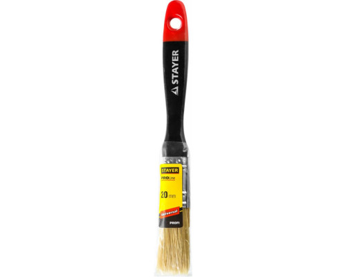 STAYER 20 мм, 3/4", щетина натуральная светлая, кисть плоская UNIVERSAL-PROFI 0104-020