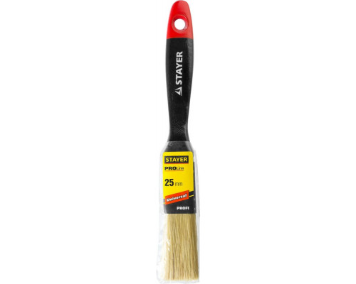 STAYER 25 мм, 1", щетина натуральная светлая, кисть плоская UNIVERSAL-PROFI 0104-025