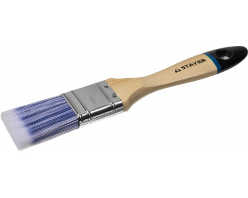 STAYER 38 мм, 1.5", щетина искусственная, деревянная ручка, кисть плоская AQUA 01062-038