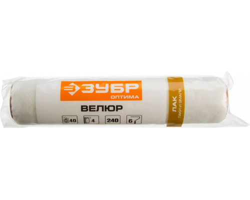 ЗУБР 180 мм, ворс 4 мм, бюгель 6 мм, Ø40 мм, ролик сменный 02547-18