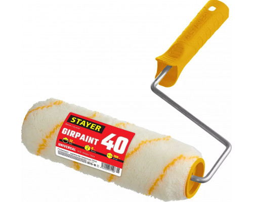 STAYER 180 мм, d=40 мм, ворс 12 мм, ручка d=6 мм, валик малярный 0315-18_z01