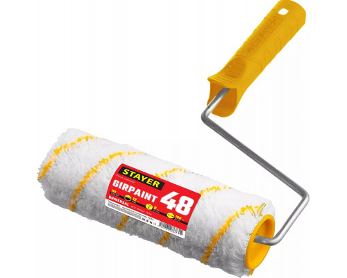 STAYER 180 мм, d=48 мм, ворс 12 мм, ручка d=8 мм, валик малярный 0314-18_z02