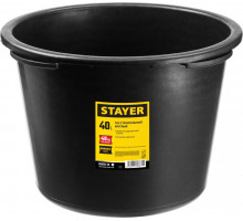STAYER 40 л, 34x50x50 см, пластмассовый, круглый, таз строительный 06098-40_z01