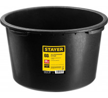 STAYER 60 л, 34x58x56 см, пластмассовый, круглый, таз строительный 06098-60_z01
