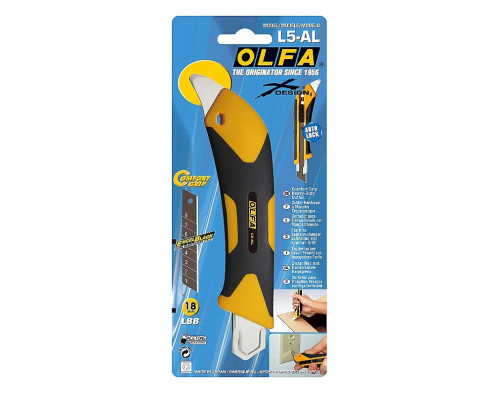OLFA 18 мм, сегментированное лезвие, AUTOLOCK, нож OL-L5-AL