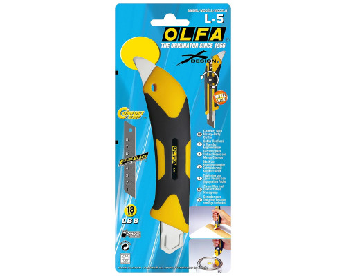 OLFA 18 мм, сегментированное лезвие, трещоточный фиксатор, нож  OL-L-5