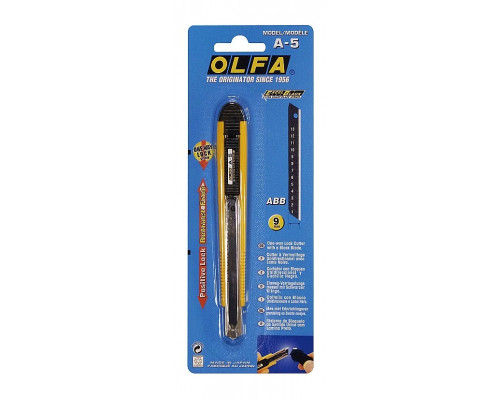 OLFA 9 мм, сегментированное лезвие, AUTOLOCK, нож безопасный OL-A-5