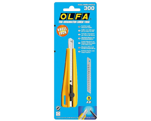 OLFA 9 мм, сегментированное лезвие, трещеточный фиксатор, нож OL-300