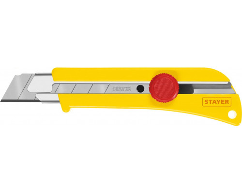 STAYER 25 мм, сегментированное лезвие, винтовой фиксатор, нож SK-25 09173_z01