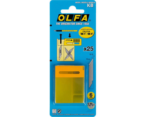 OLFA 6 мм, лезвие перовое для АК-1 OL-KB