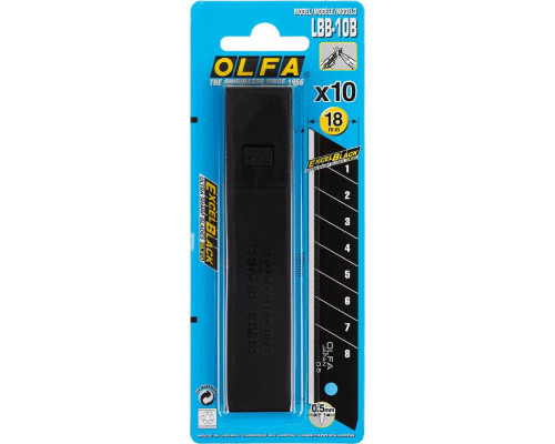 OLFA 18 мм, 10 шт., лезвия сегментированные BLACK MAX OL-LBB-10B