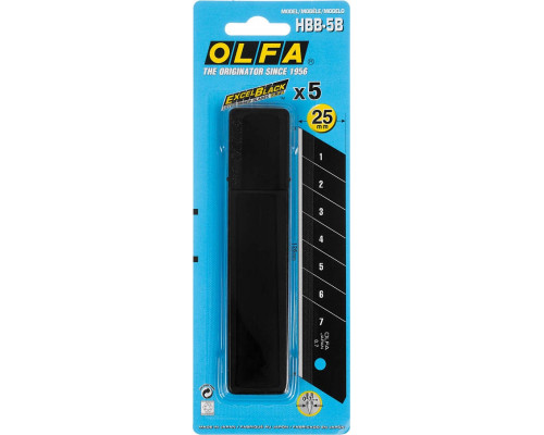 OLFA 25 мм, 5 шт., лезвия сегментированные OL-HBB-5B