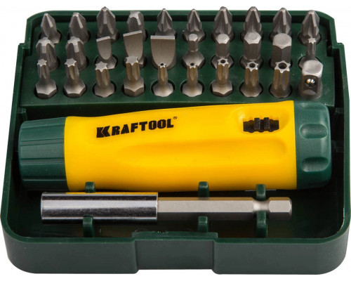 KRAFTOOL 32 шт., отвертка реверсивная 26142-H32