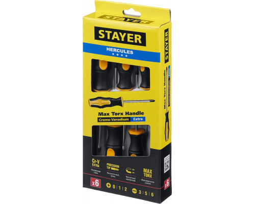STAYER 6 шт, набор отверток 25055-H6_z03