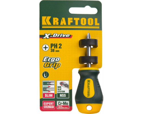 KRAFTOOL PH2х38 мм, отвертка слесарная 250072-2-038