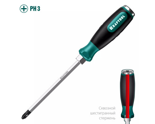KRAFTOOL PH3х150 мм, отвертка ударная 250034-3