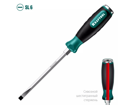 KRAFTOOL SL6х125 мм, отвертка ударная Impact 250033-6