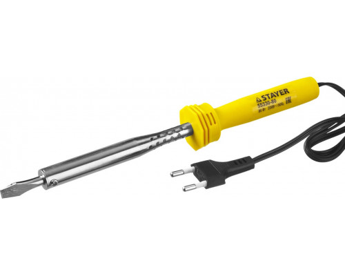 STAYER 80 Вт, 220 В, клин, пластиковая рукоятка, электропаяльник 55330-80 Standard