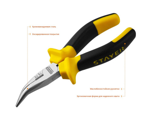 STAYER 160 мм, тонкогубцы изогнутые Hercules 2203-4-16_z02