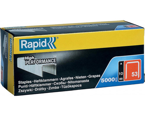 RAPID тип 53 (A / 10 / JT21), 10 мм, 5000 шт., супертвердые, профессиональные, тонкие скобы 11858810