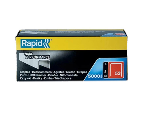 RAPID тип 53 (A / 10 / JT21), 8 мм, 5000 шт., супертвердые, профессиональные, тонкие скобы 11857050