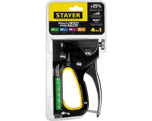 STAYER скобы 140, 36, 300, 500, степлер 4 в 1 BlackPro 140 31510_z01