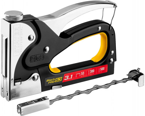 STAYER скобы 53, 300, 500, степлер 3 в 1 BlackPro 53 31507