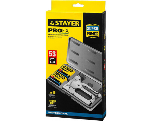 STAYER скобы 53, набор, степлер в кейсе Pro 53 3150-H4_z01