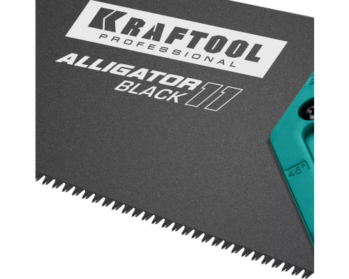 KRAFTOOL 11 TPI, 550 мм, ножовка для точного реза Alligator Black 11 15205-55