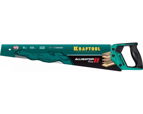 KRAFTOOL 11 TPI, 550 мм, ножовка для точного реза Alligator Fine 11 15203-55