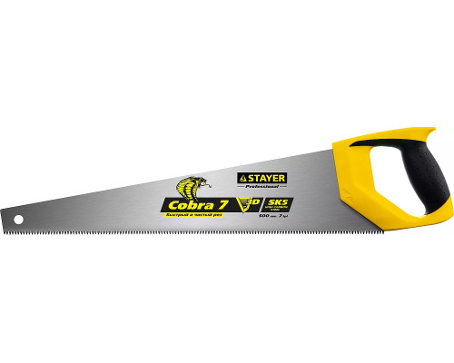 STAYER 7 TPI, 500 мм, ножовка универсальная COBRA 7 15135-50 Professional