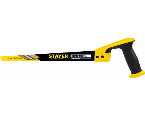 STAYER 11 TPI, 300 мм, ножовка выкружная (пила) Cobra COMPASS  с заточенным острием 2-15087_z02