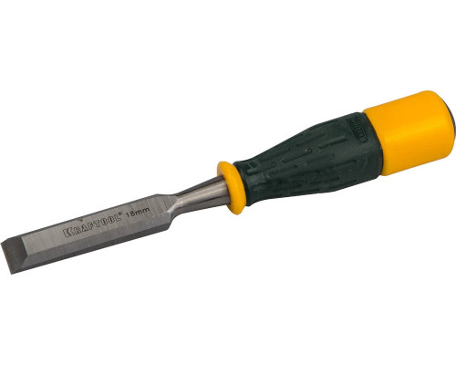 KRAFTOOL 18 мм, ударопрочная двухкомп ручка, стамеска EXPERT 1815-18_z01