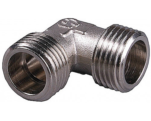 GENERAL FITTINGS 1/2", никелированная латунь, "штуцер-штуцер", уголок 51071-S/S-1/2