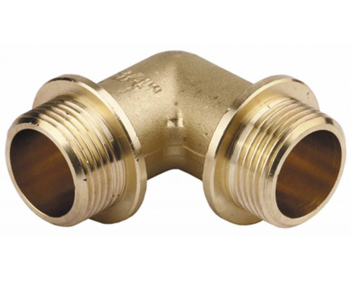 GENERAL FITTINGS 3/4", латунь, "штуцер-штуцер", уголок с упором 51074-S/S-3/4