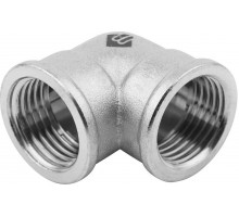 ЗУБР 1/2", латунь с никелированным покрытием, "гайка - гайка", уголок 51271-G/G-1/2