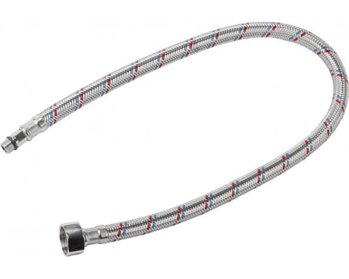 STAYER 1/2", 0.6 м, оплетка из нерж. стали, укороченная для воды к смесителям, подводка гибкая 51016-060